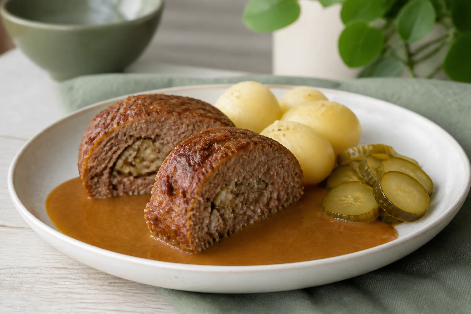 Forloren hare anrettet og klar til servering
